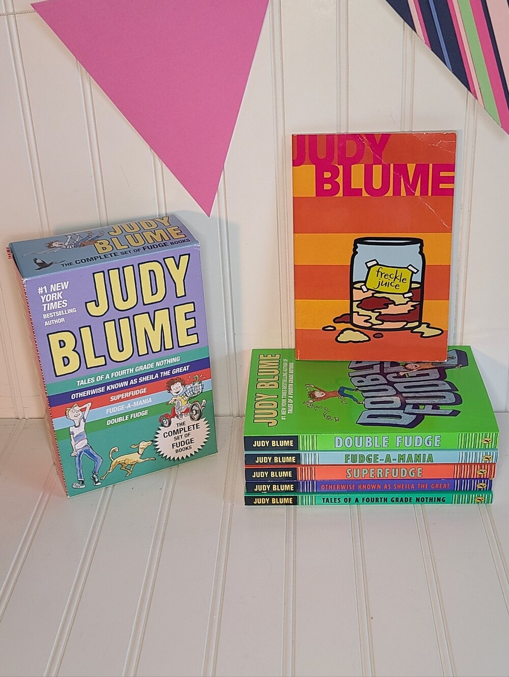 Judy Blume The Complete Set Of Fudge Books and Freckle Juice Reading Age 8-12